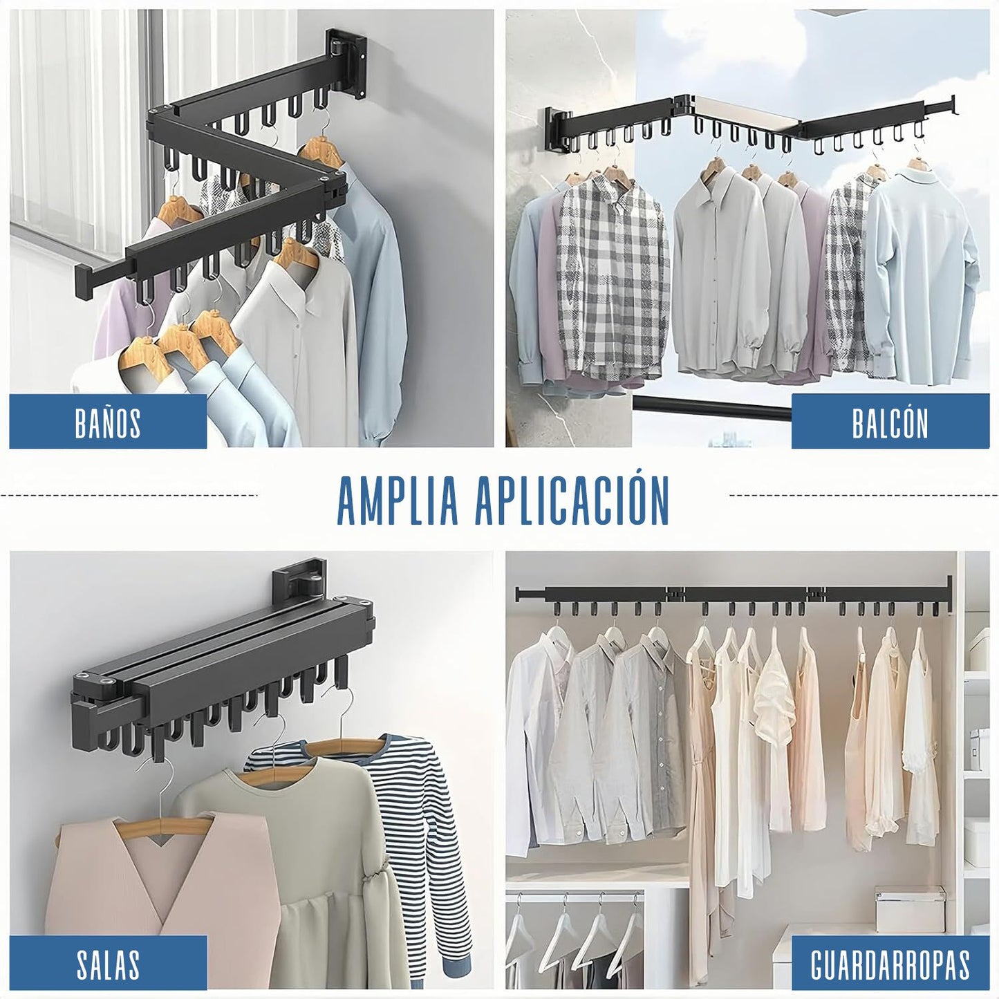 Tendedero para secar la ropa en casa.