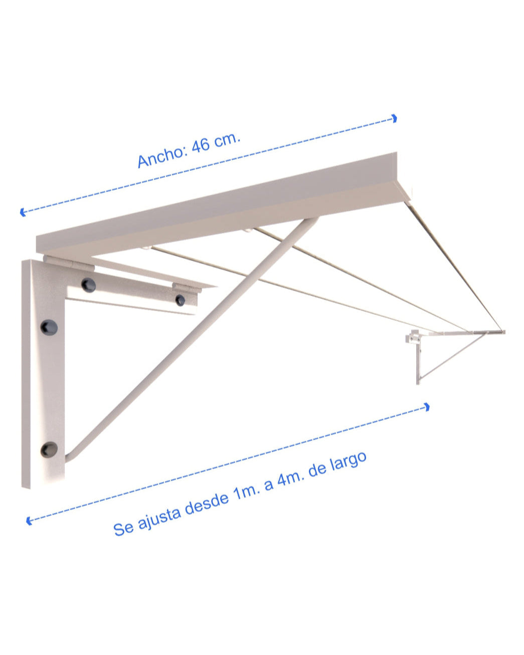 Tendedero Plegable Color Blanco