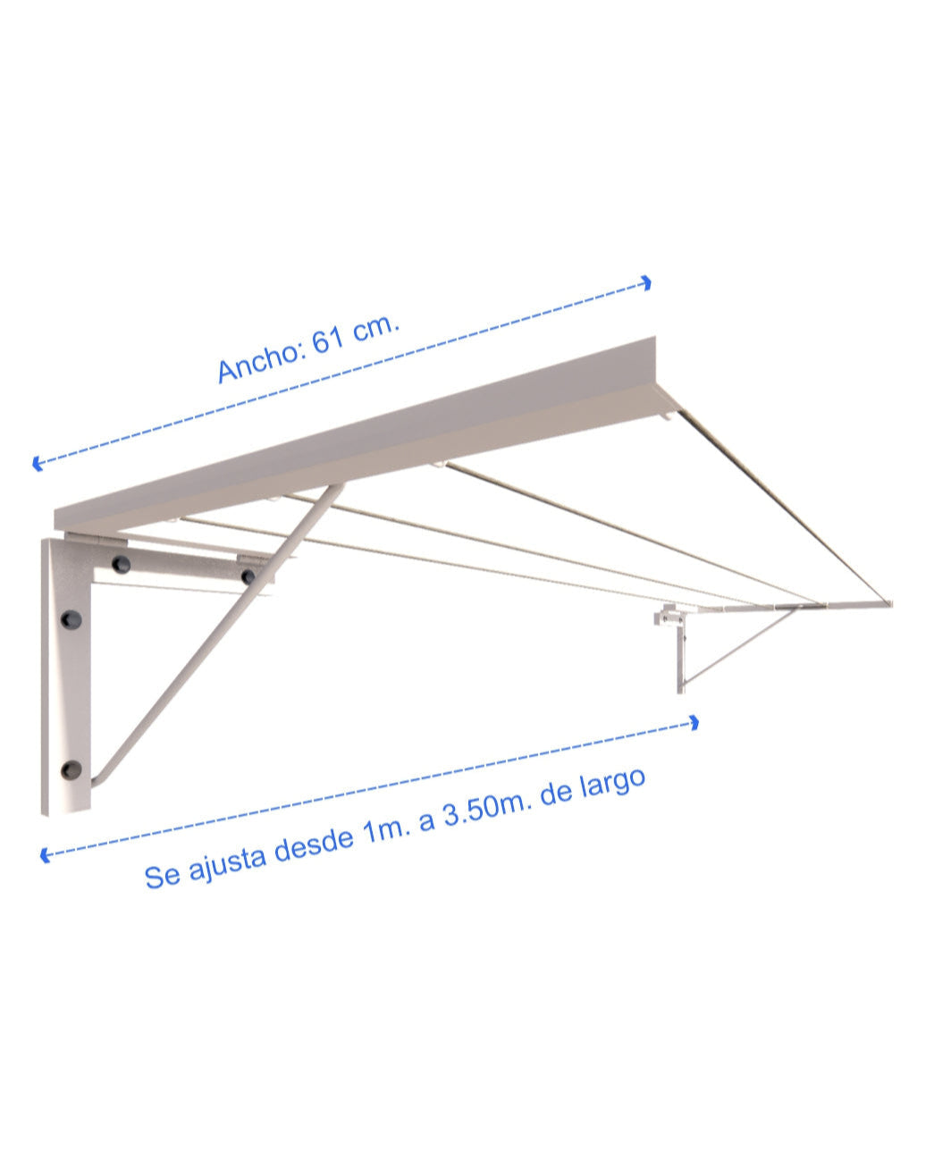 Tendedero Plegable Color Blanco