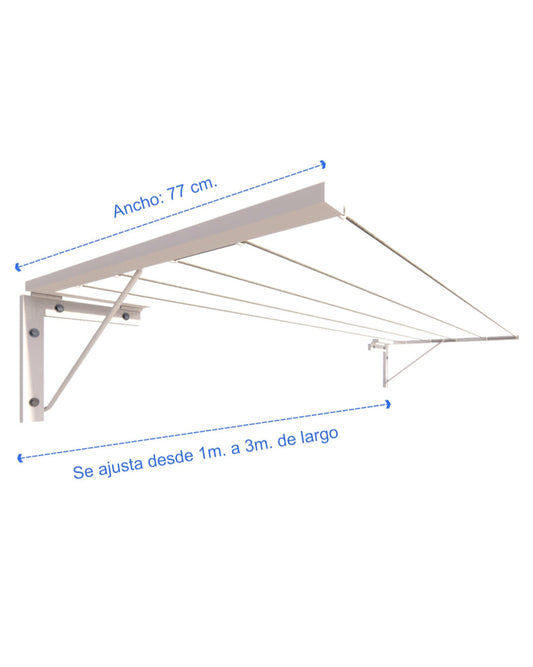 Tendedero Plegable Color Blanco