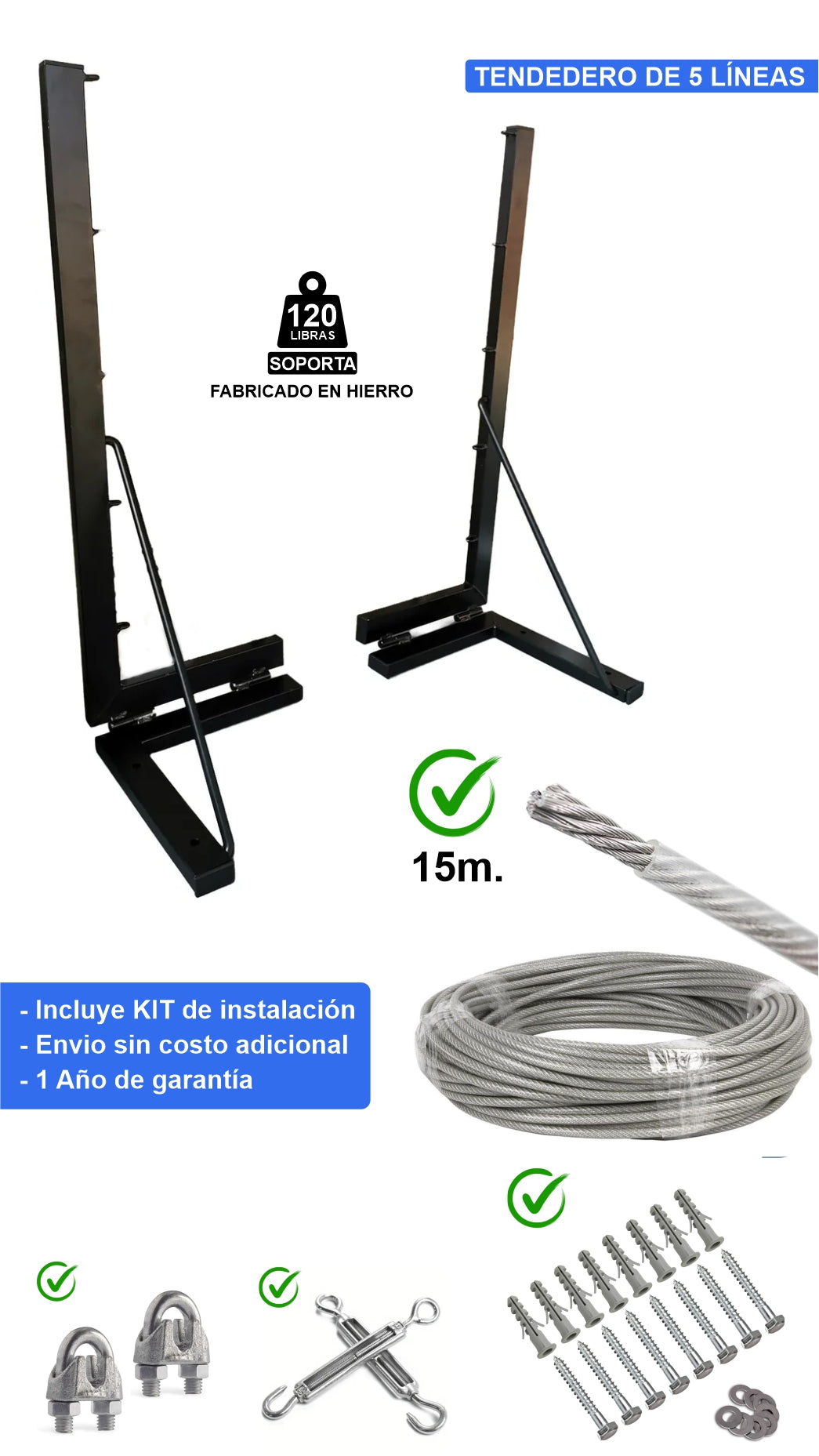 Incluye kit de instalación completo